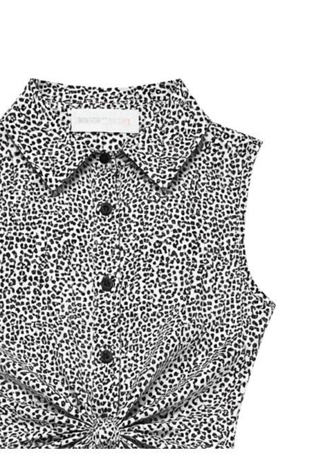 Black/white viscose dress for girls Patrizia Pepe | 7A0613BIANCO/NERO