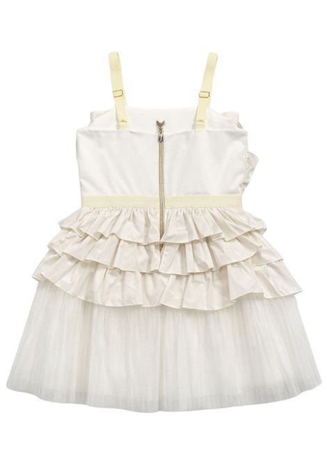 Abito bambina bianco con rouches Patrizia Pepe | 7A0615BIANCO