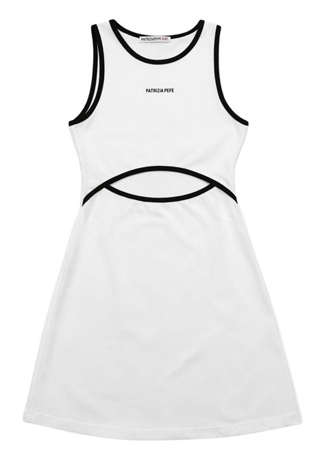 Abito bambina bianco in cotone Patrizia Pepe | 7A0616BIANCO