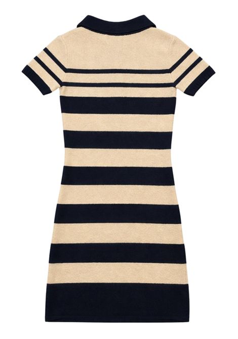 Abito bambina blu/sabbia in cotone Patrizia Pepe | 7A0619BLU/SABBIA