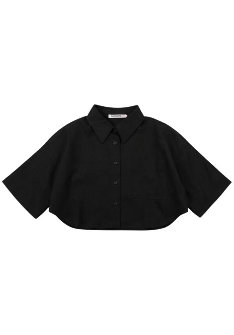 Black linen shirt for girls Patrizia Pepe | 7C0275NERO