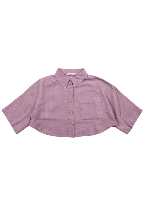 Camicia bambina rosa in lino Patrizia Pepe | 7C0275ROSA
