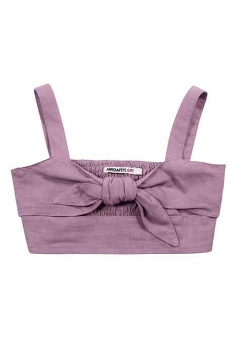 Top bambina rosa in lino Patrizia Pepe | 7C0279ROSA