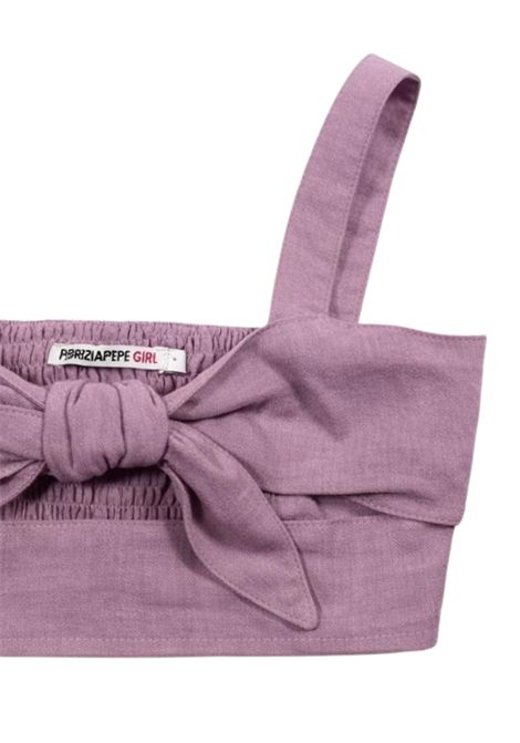 Top bambina rosa in lino Patrizia Pepe | 7C0279ROSA