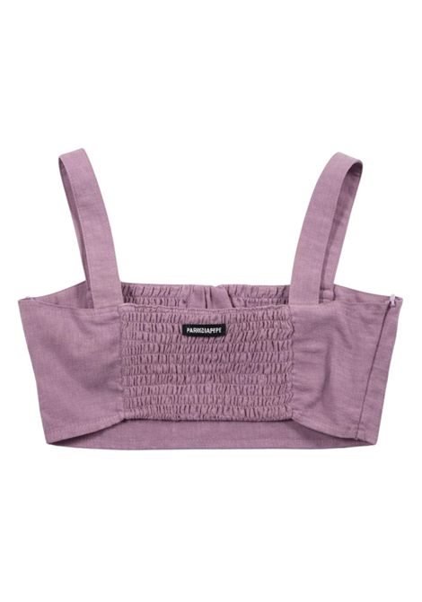 Top bambina rosa in lino Patrizia Pepe | 7C0279ROSA