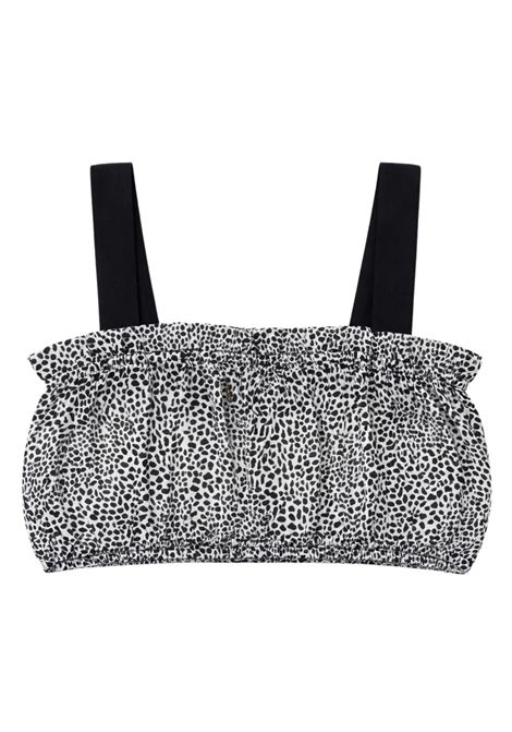 Black/white viscose top for girls Patrizia Pepe | 7C0282NERO/BIANCO