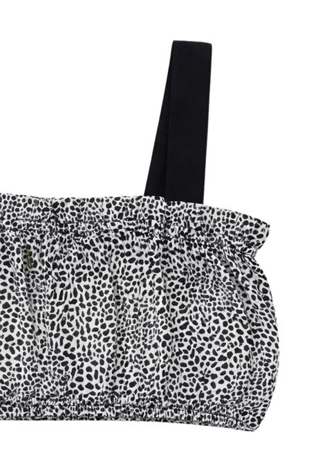 Black/white viscose top for girls Patrizia Pepe | 7C0282NERO/BIANCO