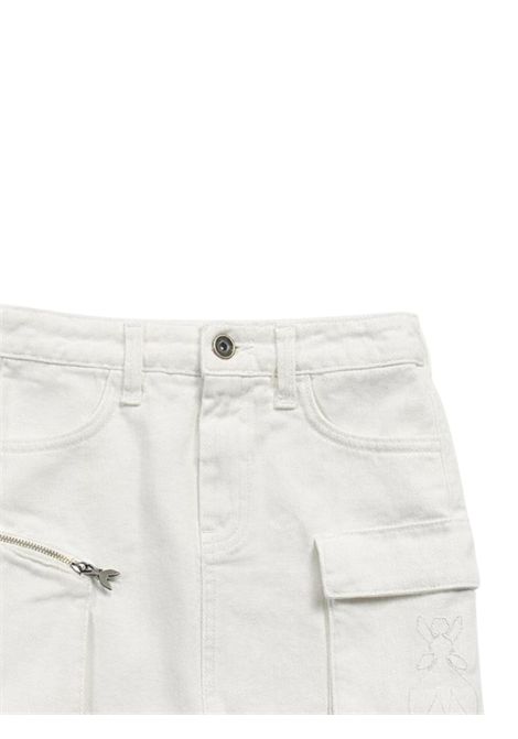 Gonna bambina in cotone denim bianco Patrizia Pepe | 7G0147BIANCO