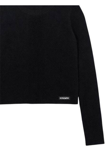Maglia bambina nera in viscosa Patrizia Pepe | 7K0072NERO