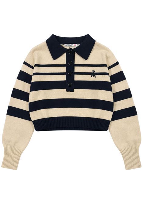 Maglia bambina blu/sabbia in cotone Patrizia Pepe | 7K0074BLU/SABBIA