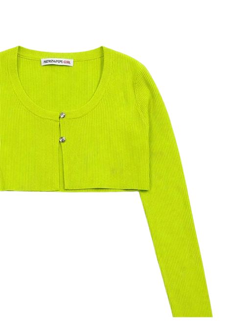 Green viscose cardigan for girls Patrizia Pepe | 7K0078VERDE