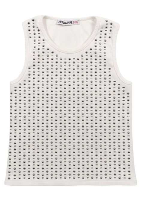 Canotta bambina bianca in cotone Patrizia Pepe | 7M0906BIANCO