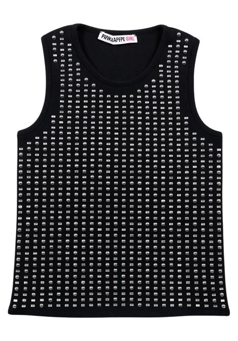 Canotta bambina nera in cotone Patrizia Pepe | 7M0906NERO