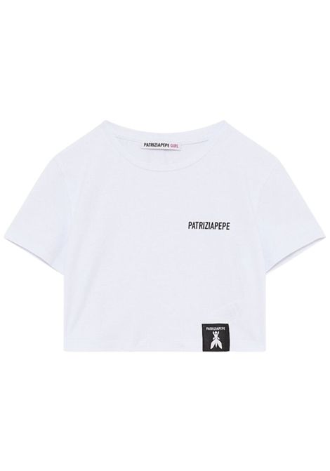 White cotton T-shirt for girls Patrizia Pepe | 7M0908/MABIANCO