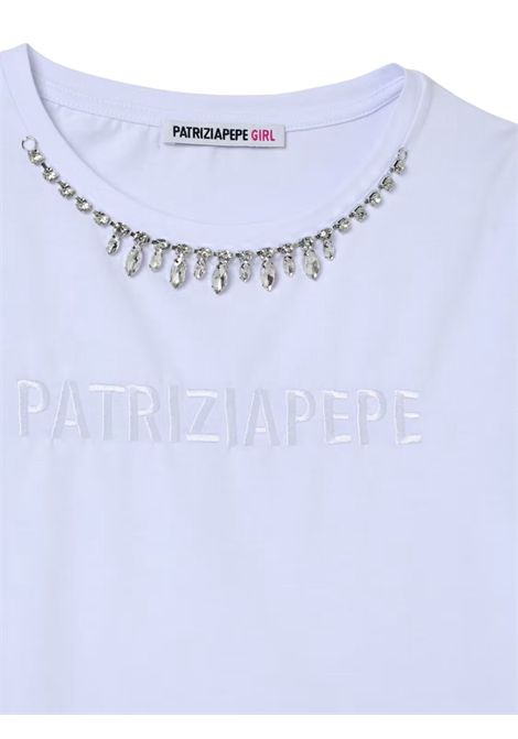 T-shirt bambina bianca in cotone Patrizia Pepe | 7M0911/MABIANCO