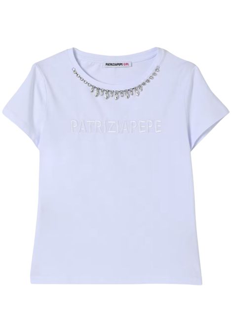 T-shirt bambina bianca in cotone Patrizia Pepe | 7M0911/MABIANCO