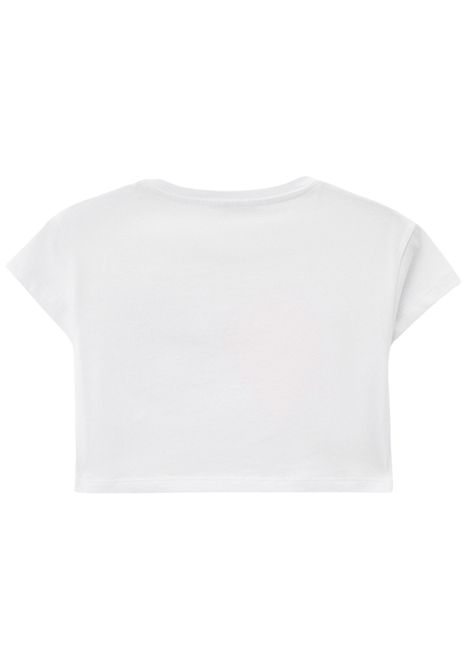 White cotton T-shirt for girls Patrizia Pepe | 7M0920/MABIANCO