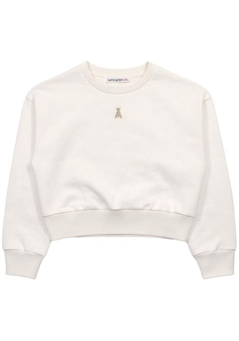 Felpa bambina bianca in cotone Patrizia Pepe | 7M0932BIANCO