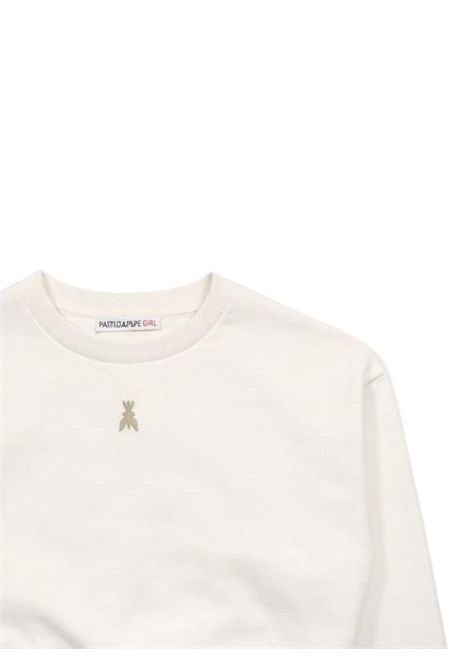 Felpa bambina bianca in cotone Patrizia Pepe | 7M0932BIANCO