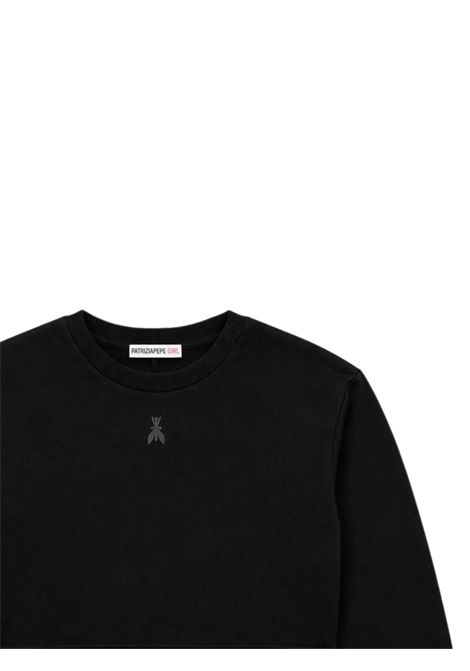 Felpa bambina nera in cotone Patrizia Pepe | 7M0932NERO