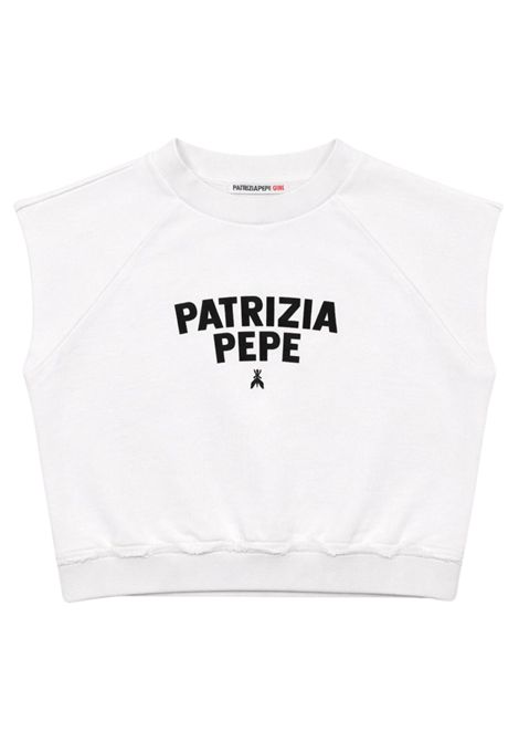 Felpa bambina bianca in cotone Patrizia Pepe | 7M0960BIANCO