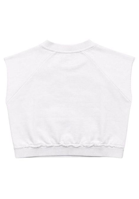 Felpa bambina bianca in cotone Patrizia Pepe | 7M0960BIANCO