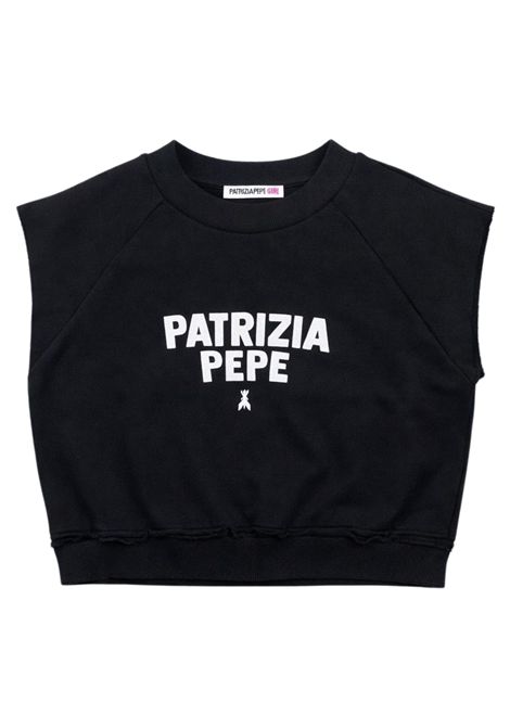 Felpa bambina nera in cotone Patrizia Pepe | 7M0960NERO