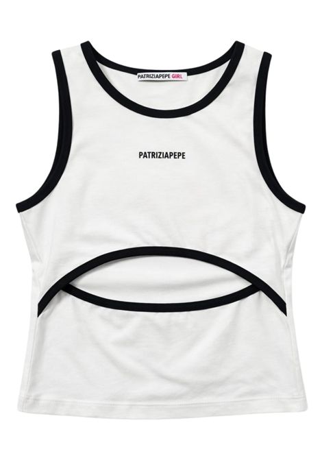 Top bambina bianco in cotone Patrizia Pepe | 7M0962BIANCO