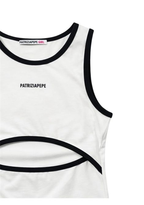 Top bambina bianco in cotone Patrizia Pepe | 7M0962BIANCO