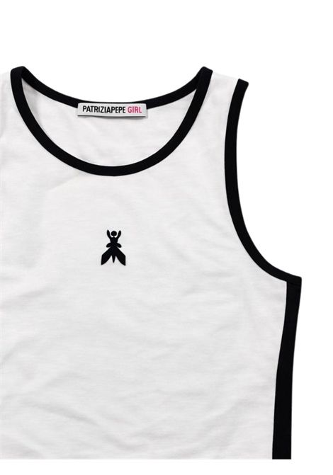 Canotta bambina bianca in viscosa Patrizia Pepe | 7M0964BIANCO