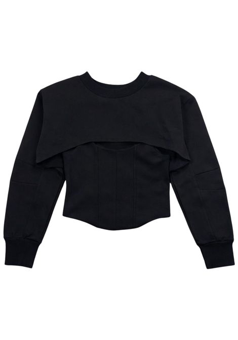 Black cotton sweatshirt for girls Patrizia Pepe | 7M0971NERO