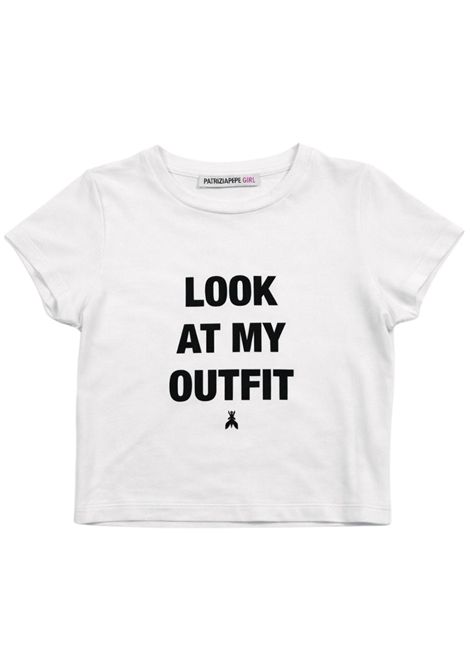 T-shirt bambina bianca in viscosa Patrizia Pepe | 7M0972BIANCO