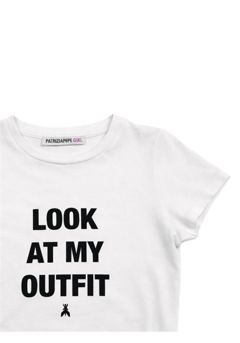 T-shirt bambina bianca in viscosa Patrizia Pepe | 7M0972BIANCO