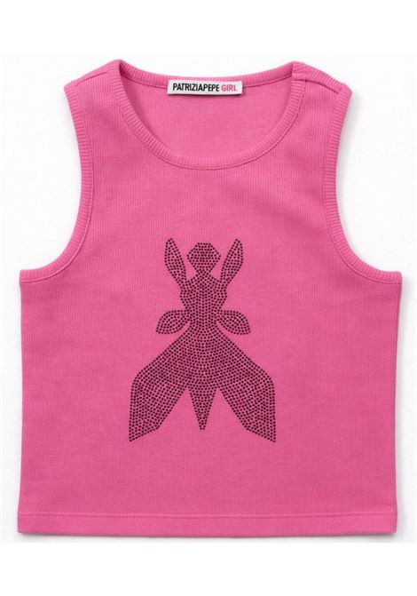 Canotta bambina rosa in cotone Patrizia Pepe | 7M0977ROSA