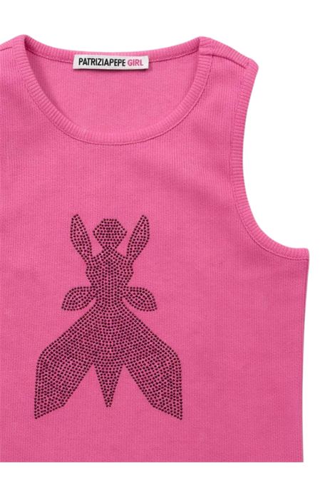 Canotta bambina rosa in cotone Patrizia Pepe | 7M0977ROSA