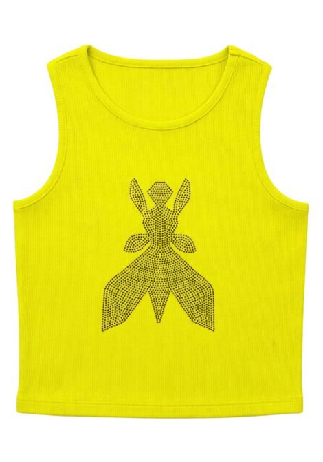 Canotta bambina verde fluo in cotone Patrizia Pepe | 7M0977VERDE FLUO