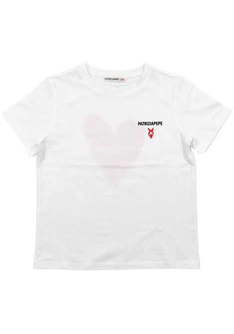 T-shirt bambina bianca in cotone Patrizia Pepe | 7M0978BIANCO
