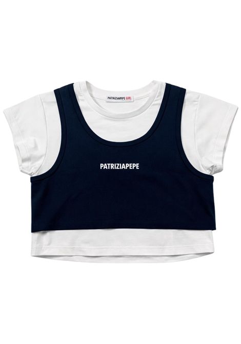 Girls' blue cotton T-shirt Patrizia Pepe | 7M0979BLU