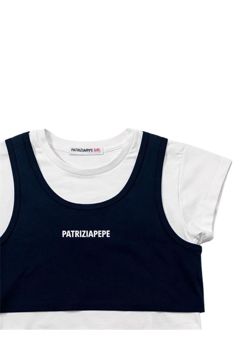 Girls' blue cotton T-shirt Patrizia Pepe | 7M0979BLU