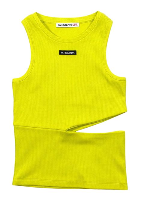 Girls' fluorescent green cotton tank top Patrizia Pepe | 7M0980VERDE FLUO