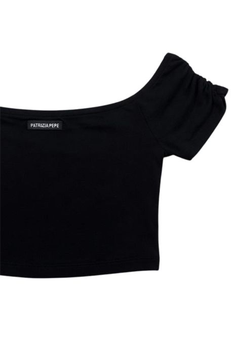 Black viscose top for girls Patrizia Pepe | 7M0981NERO