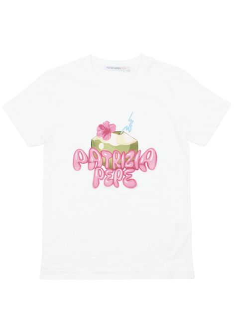 T-shirt bambina bianca in cotone Patrizia Pepe | 7M09822BIANCO