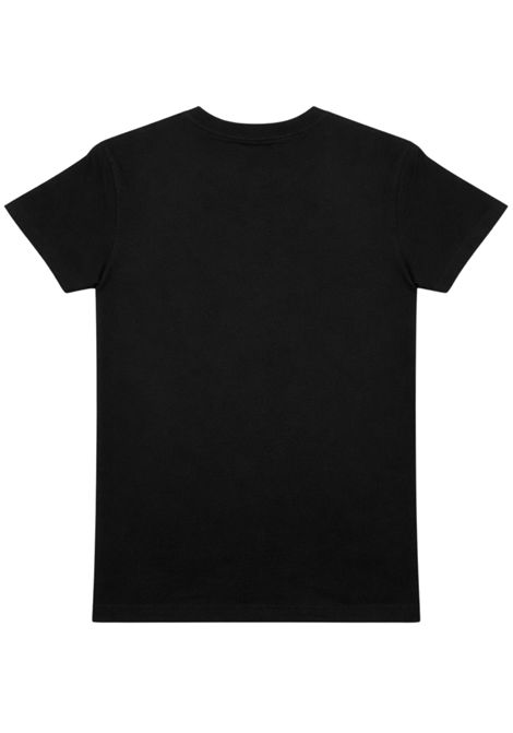 T-shirt bambina nero/rosa in cotone Patrizia Pepe | 7M0982NERO/ROSA