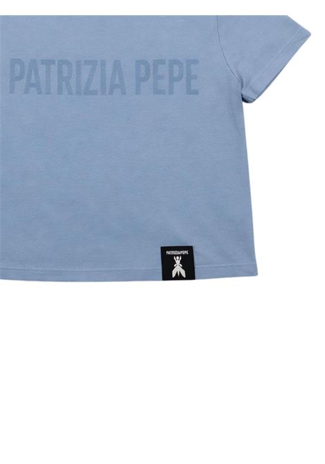 T-shirt bambina azzurra in cotone Patrizia Pepe | 7M0989AZZURRO