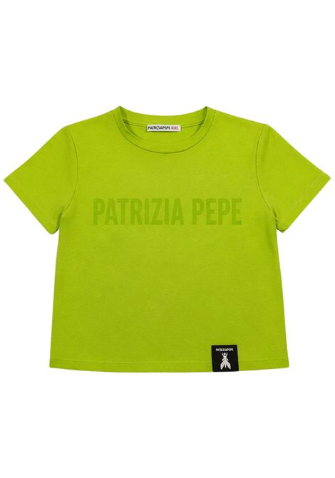 T-shirt bambina verde fluo in cotone Patrizia Pepe | 7M0989VERDE FLUO