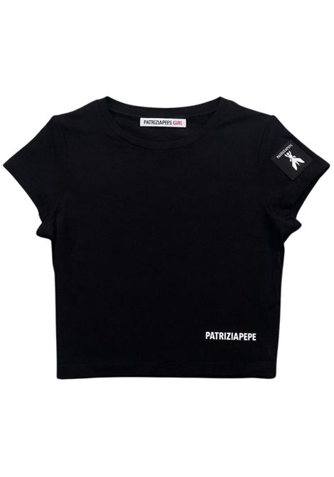 T-shirt bambina nera in viscosa Patrizia Pepe | 7M0999NERO