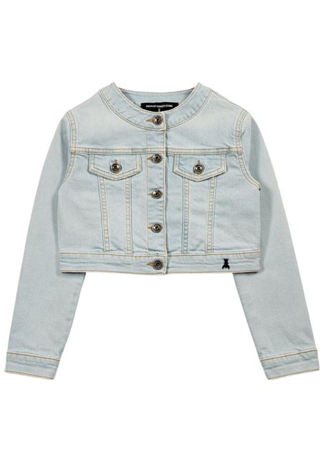 Giubbino bambina in cotone denim Patrizia Pepe | 7O0038DENIM