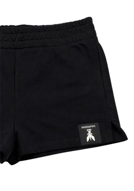 Shorts bambina nero in cotone Patrizia Pepe | 7P0346NERO