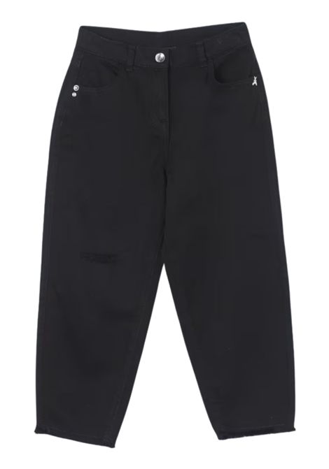 Jeans bambina nero in cotone Patrizia Pepe | 7P0350/MANERO