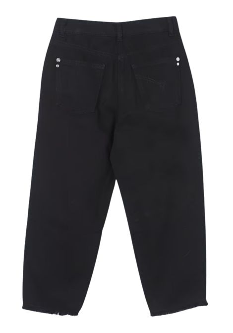 Jeans bambina nero in cotone Patrizia Pepe | 7P0350/MANERO